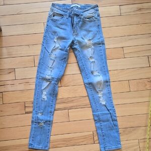 KanCan Blue Skinny Distressed Jeans